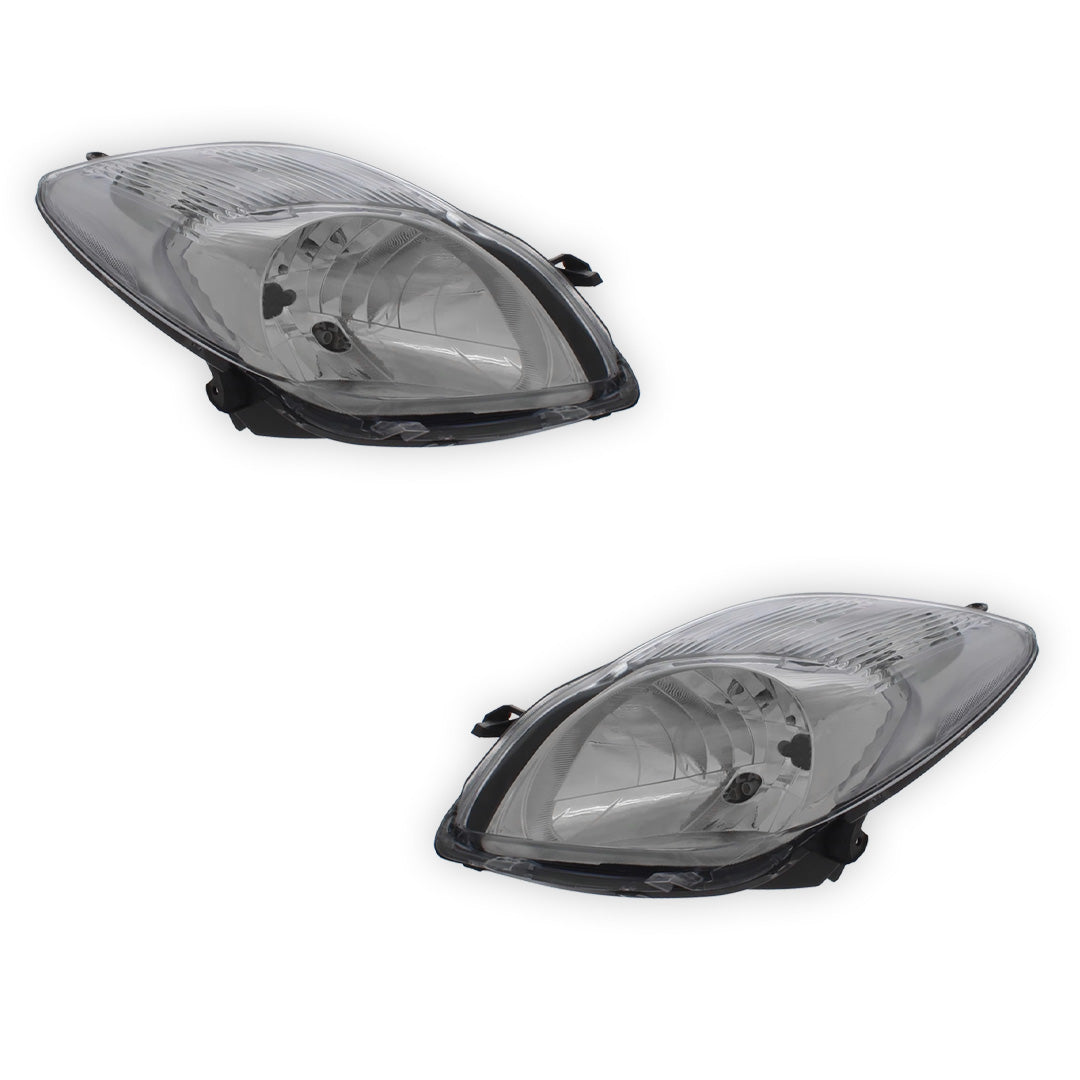 Toyota Yaris Chrome Headlights 2008 - 2012 OEM-Style Aftermarket Left & Right