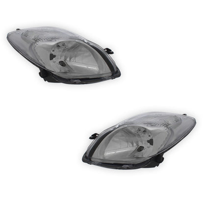Toyota Yaris Chrome Headlights 2008 - 2012 OEM-Style Aftermarket Left & Right