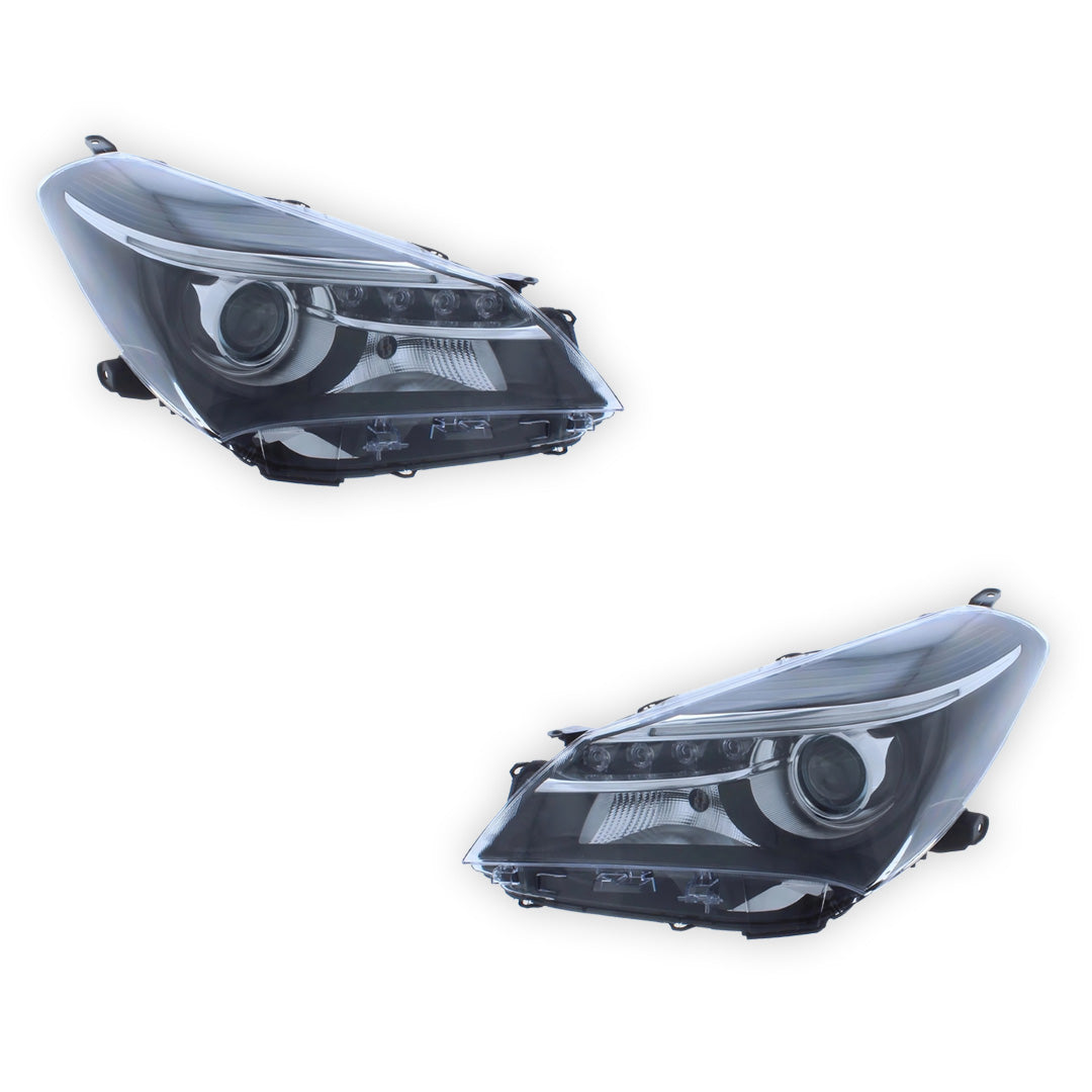 Toyota Yaris Headlights 2014 - 2017 OEM-Style Aftermarket Left & Right