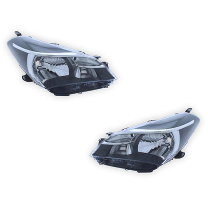 Toyota Yaris Headlights Non Projector 2014 - 2017 OEM-Style Aftermarket Left & Right