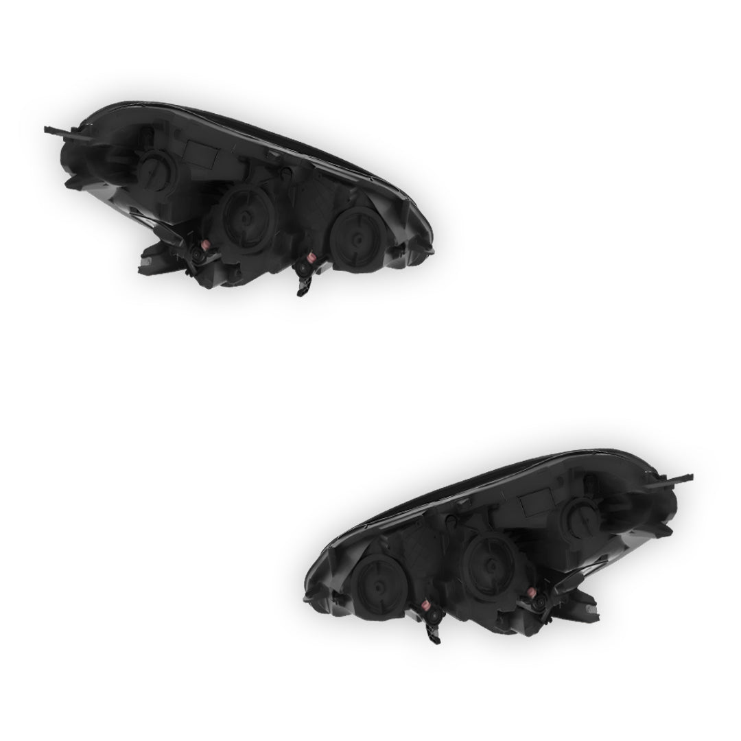 Vauxhall Corsa E Black Headlights 2014-2020 OEM-Style Aftermarket Left & Right