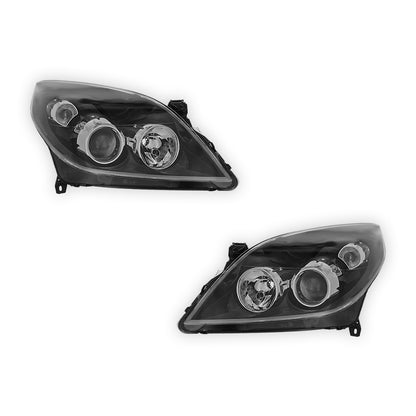 Vauxhall Vectra C Black Headlights 2005 - 2009 OEM-Style Aftermarket Left & Right