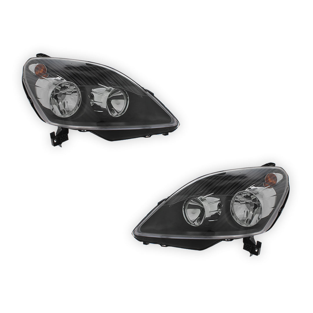 Vauxhall Zafira B MK2 Black Headlights 2005 - 2014 OEM-Style Aftermarket Left & Right