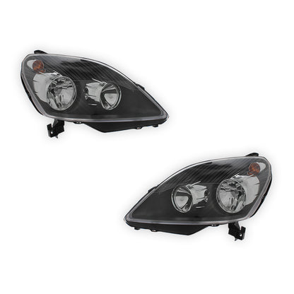 Vauxhall Zafira B MK2 Black Headlights 2005 - 2014 OEM-Style Aftermarket Left & Right