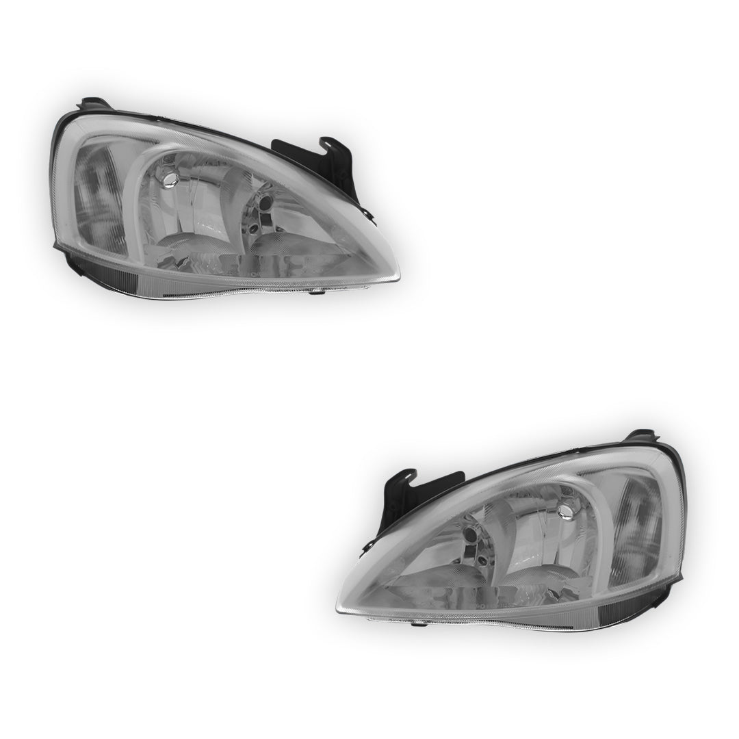 Vauxhall Combo MK2 Chrome Headlights 2001 - 2002 OEM-Style Aftermarket Left & Right