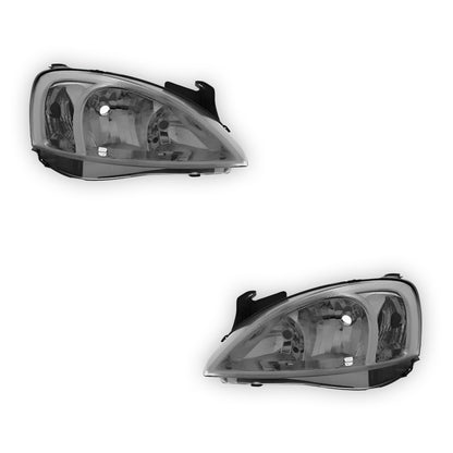 Vauxhall Combo MK2 Chrome Headlights 2002 - 2006 OEM-Style Aftermarket Left & Right