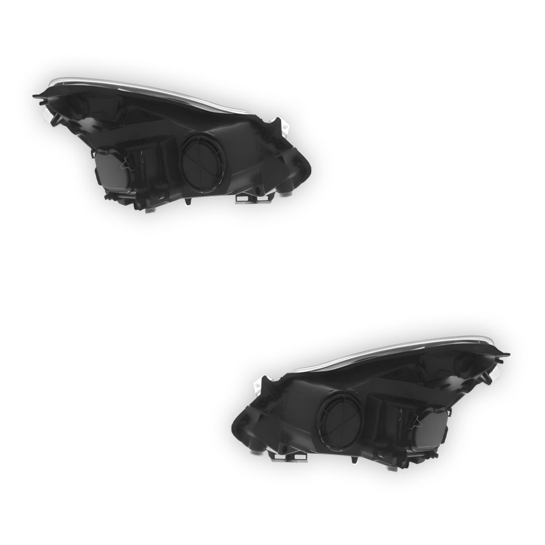 Vauxhall Corsa D Black Headlights 2006 - 2011 OEM-Style Aftermarket Left & Right