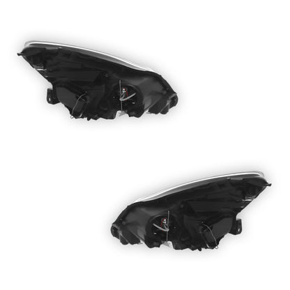 Vauxhall Corsa D Black Headlights 2011 - 2015 OEM-Style Aftermarket Left & Right