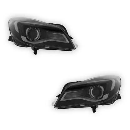 Vauxhall Insignia Black Headlights 2013 - 2017 OEM-Style Aftermarket Left & Right