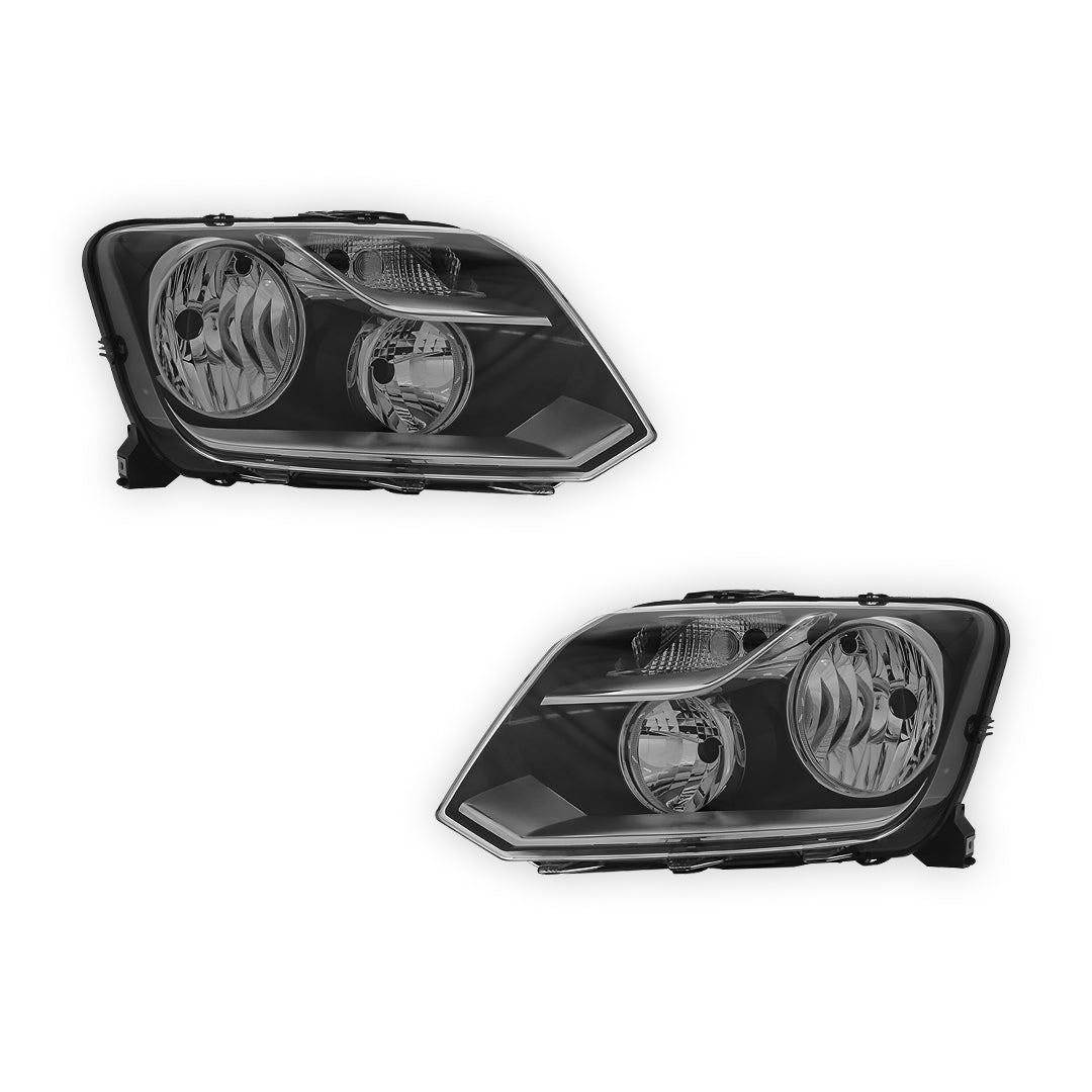 Volkswagen Amarok Black Headlights 2012 - 2017 OEM-Style Aftermarket Left & Right