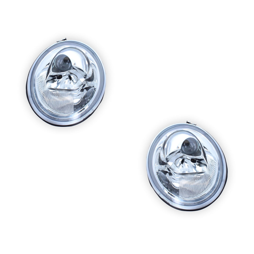 Volkswagen Beetle Chrome Headlights 1999 - 2006 OEM-Style Aftermarket Left & Right
