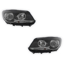 Volkswagen Caddy With Twin Reflector Indicator at Bottom Black Headlights 2010 - 2016 OEM-Style Aftermarket Left & Right