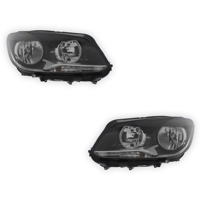 Volkswagen Caddy With Twin Reflector Indicator at Bottom Black Headlights 2010 - 2016 OEM-Style Aftermarket Left & Right