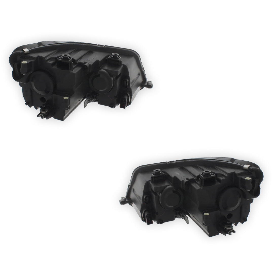 Volkswagen Caddy With Twin Reflector Indicator at Bottom Black Headlights 2010 - 2016 OEM-Style Aftermarket Left & Right
