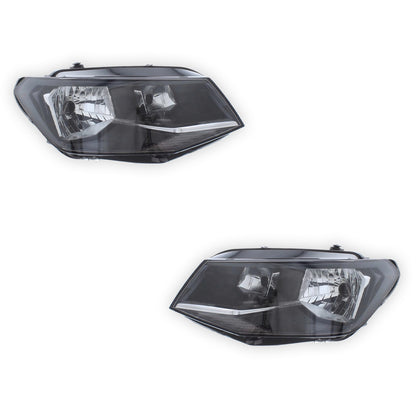 Volkswagen Caddy Black Headlights 2015 - 2021 OEM-Style Aftermarket Left & Right