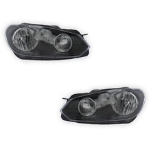 Volkswagen Golf MK6 Black Headlights 2009 - 2013 OEM-Style Aftermarket Left & Right