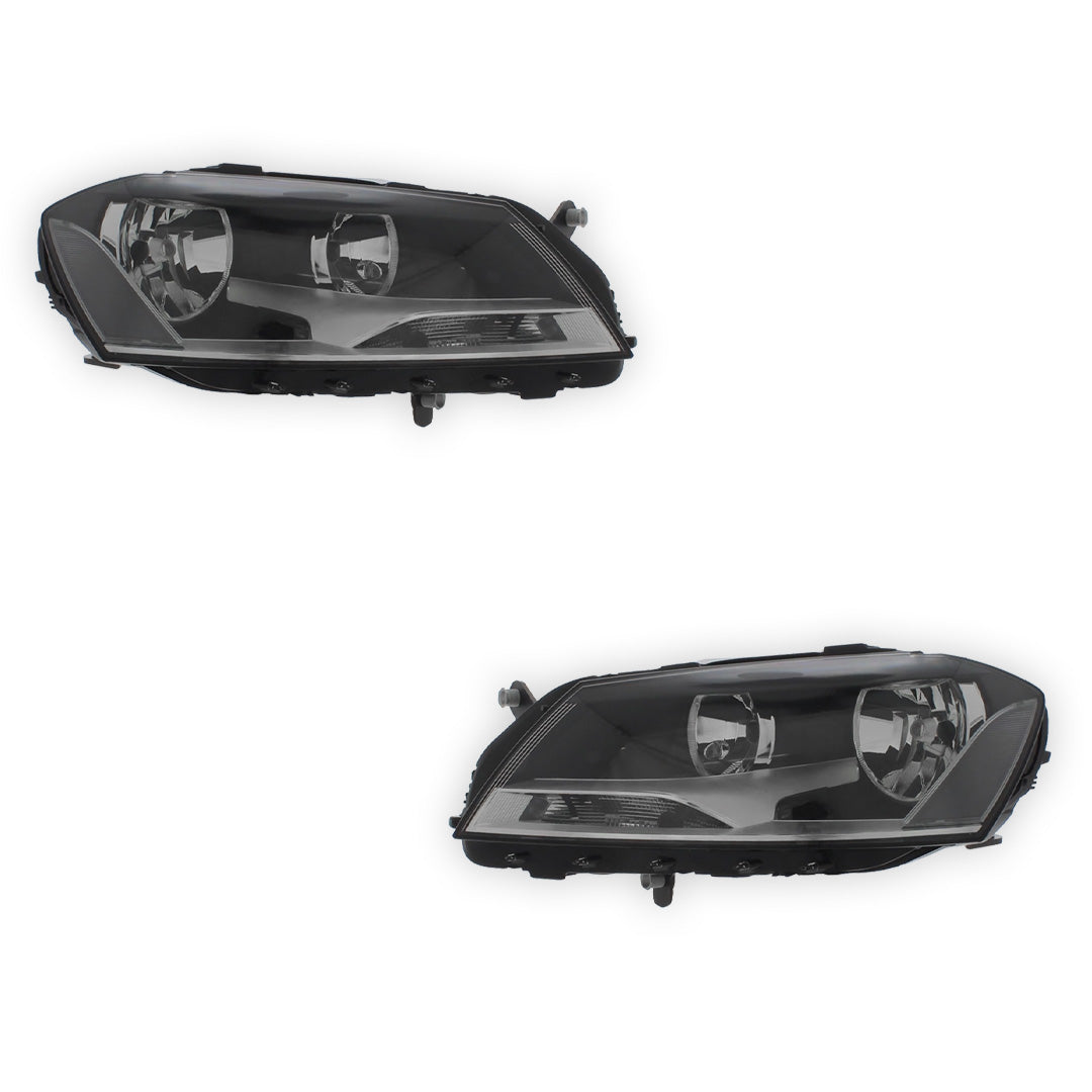 Volkswagen Passat B7 Black Headlights 2010 - 2015 OEM-Style Aftermarket Left & Right