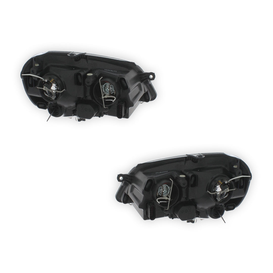 Volkswagen Polo MK4 9N3 Chrome Headlights 2005 - 2010 UEM-Style Aftermarket Left & Right