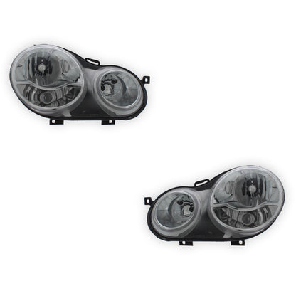 Volkswagen Polo MK4 9N Black Headlights 2002 - 2005 OEM-Style Aftermarket Left & Right