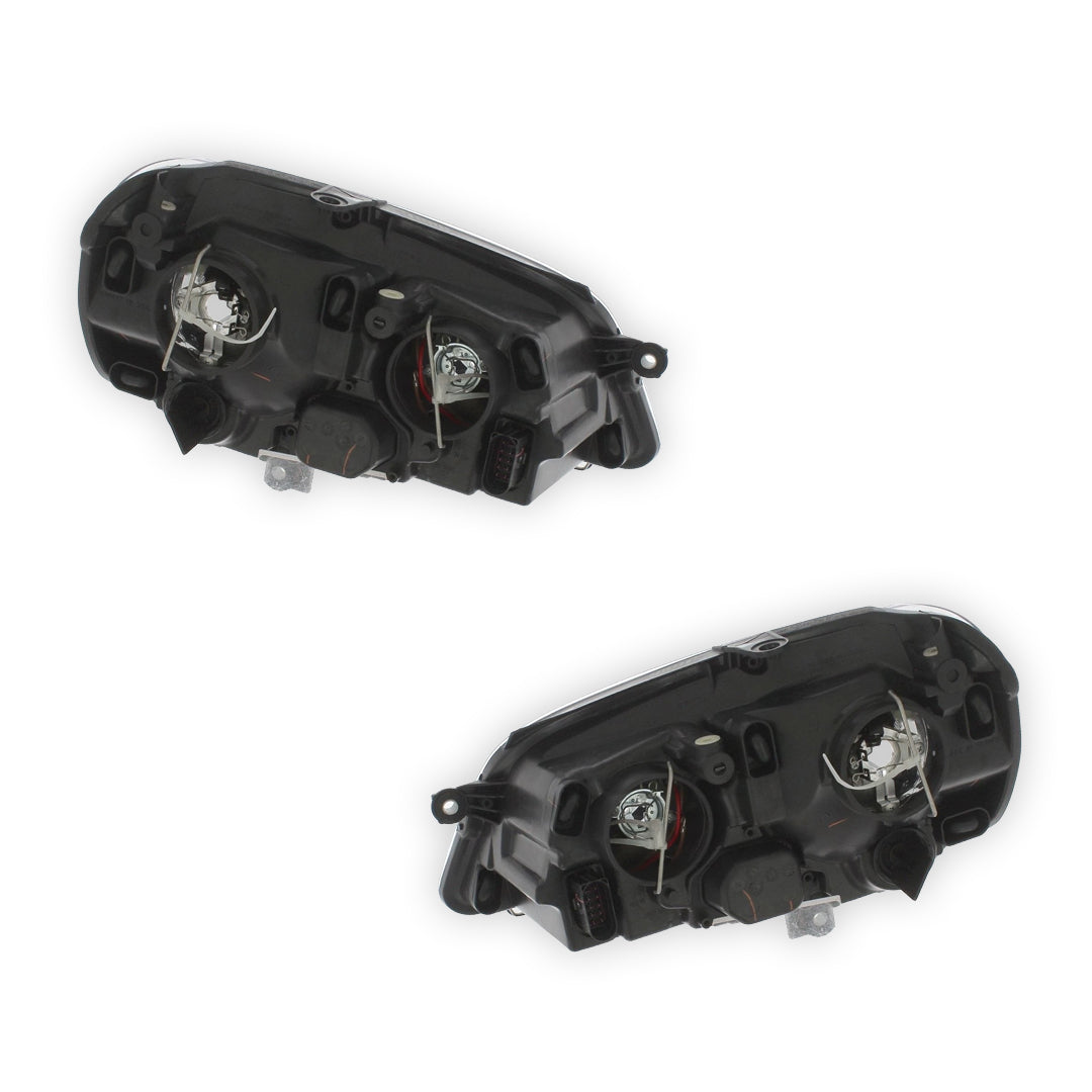 Volkswagen Polo MK4 GTI 9N3 Black Headlights 2006 - 2010 OEM-Style Aftermarket Left & Right