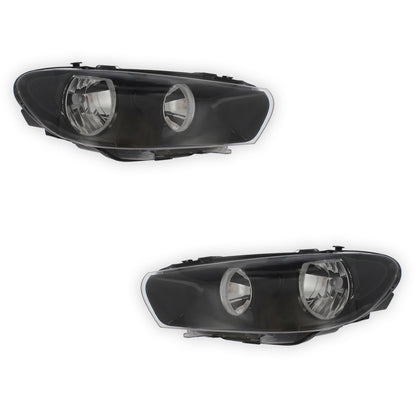 Volkswagen Scirocco Black Headlights 2008 - 2015 OEM-Style Aftermarket Left & Right