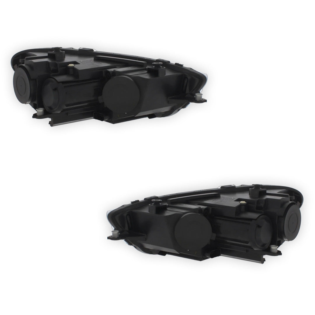 Volkswagen Scirocco Black Headlights 2008 - 2015 OEM-Style Aftermarket Left & Right