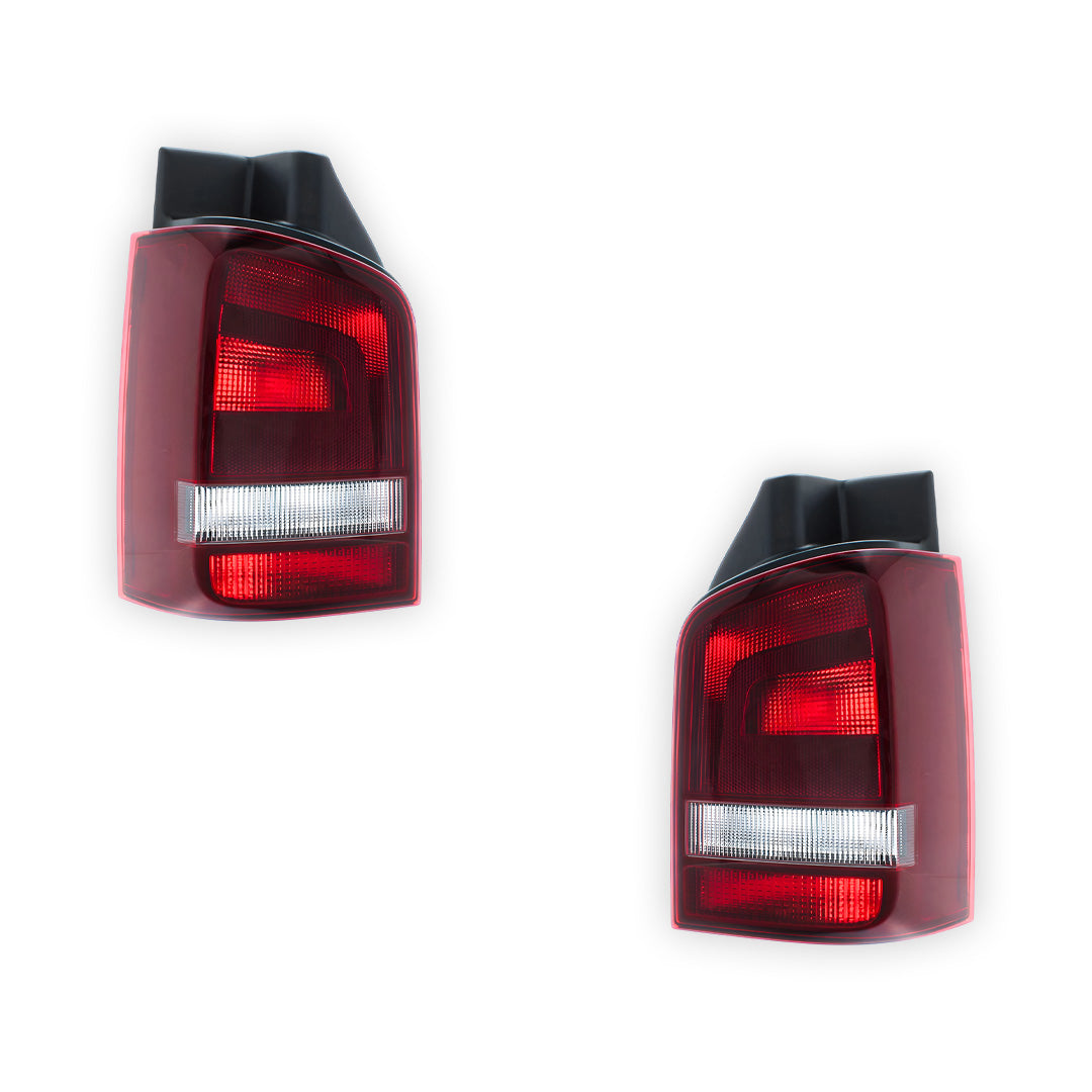 Volkswagen T5 Transporter Clear Rear Tail Lights 2010 - 2016 OEM-Style Aftermarket Left & Right