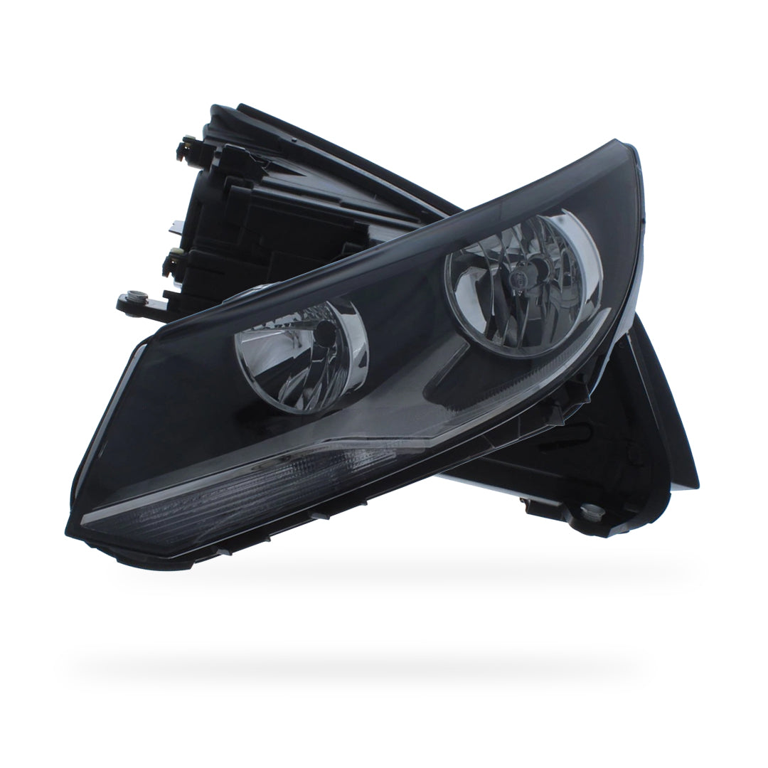 Volkswagen Tiguan Black Headlights 2011 - 2017 OEM-Style Aftermarket Left & Right