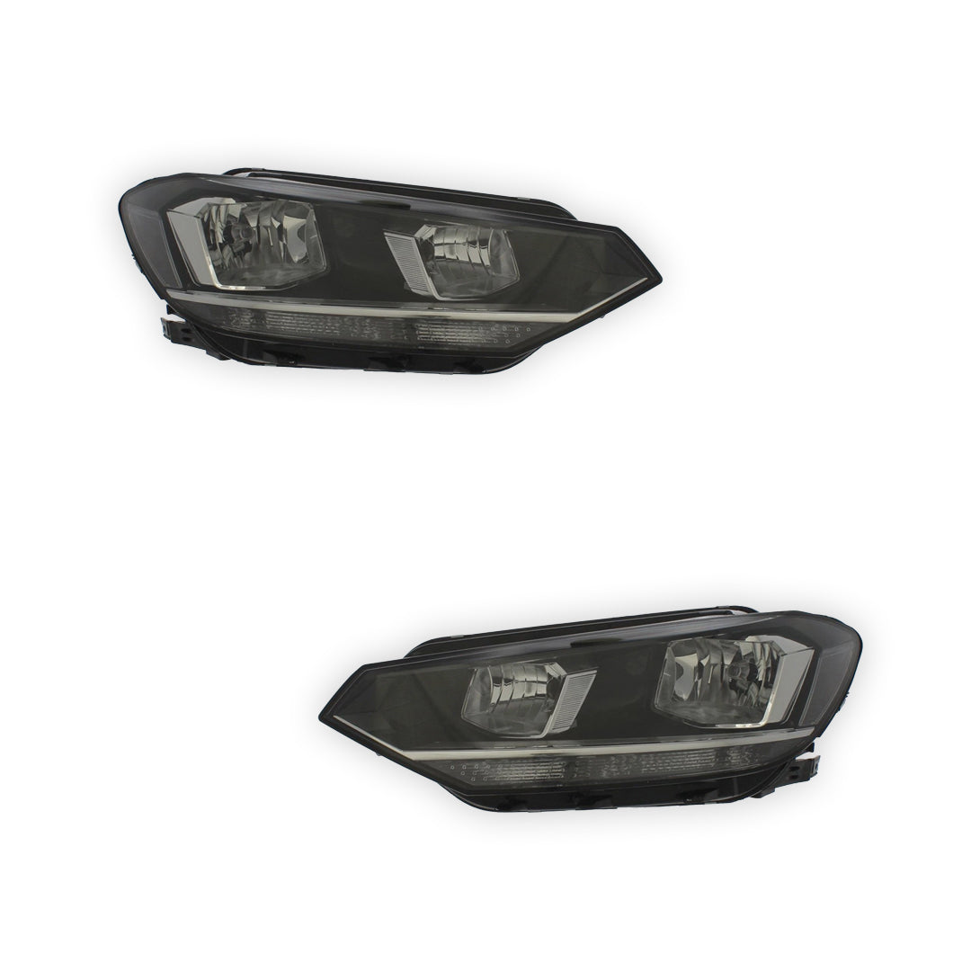 Volkswagen Touran 5T Black Headlights 2015 - 2025 OEM-Style Aftermarket Left & Right