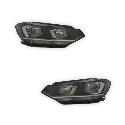 Volkswagen Touran 5T Black Headlights 2015 - 2025 OEM-Style Aftermarket Left & Right