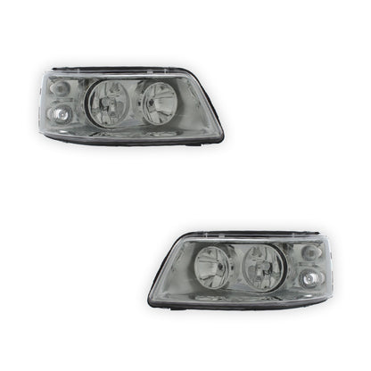 Volkswagen Transporter T5 Twin Reflector Black Headlights 2003 - 2010 OEM-Style Aftermarket Left & Right