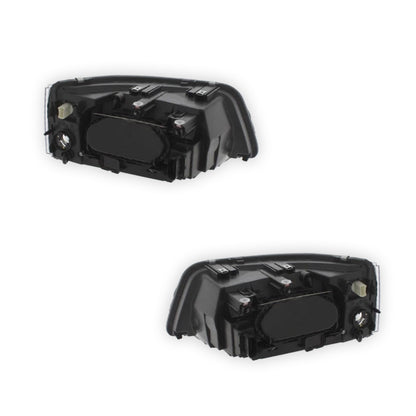 Volkswagen Transporter T5 Twin Reflector Black Headlights 2003 - 2010 OEM-Style Aftermarket Left & Right