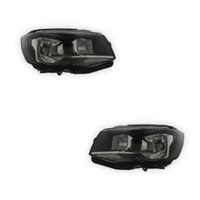Volkswagen Transporter T6 2015 - 2020 OEM-Style Black Single H4 Bulb Reflector Type Headlights Left & Right