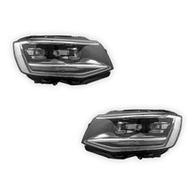 Volkswagen Transporter T6 2015 - 2020 OEM-Style Black Headlights H21W LED Left & Right