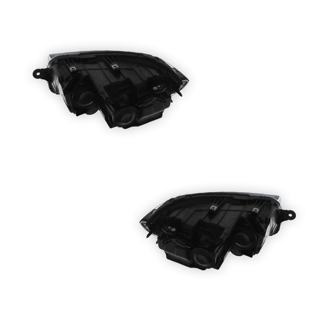 Volkswagen Transporter T6 2015 - 2020 OEM-Style Black Single H4 Bulb Reflector Type Headlights Left & Right