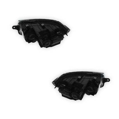 Volkswagen Transporter T6 2015 - 2020 OEM-Style Black Single H4 Bulb Reflector Type Headlights Left & Right
