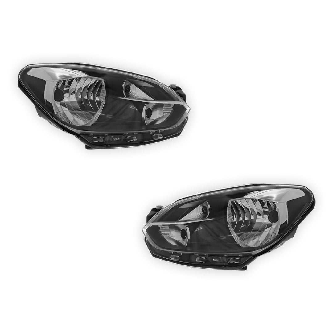Volkswagen UP Chrome Headlights 2012 - 2016 OEM-Style Aftermarket Left & Right
